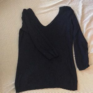 Navy V neck front/back sweater The Limited small